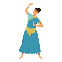 cultural indio bailarín icono dibujos animados . belleza celebracion vector