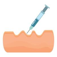 Botox injection icon cartoon . Skin treatment vector