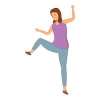 Zumba legs move icon cartoon . Loss weight vector