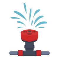 Water sprinkler icon cartoon . Irrigation system pivot vector