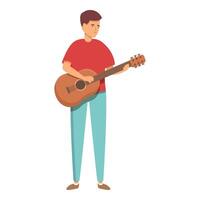 cuerda guitarra jugar icono dibujos animados . audio cuerda vector