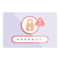 Internet secure password icon cartoon . Access user vector