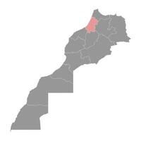 Rabat rebaja kenitra región mapa, administrativo división de Marruecos. ilustración. vector