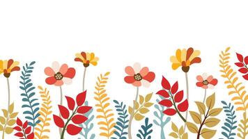 Abstract flower background design border frame vector