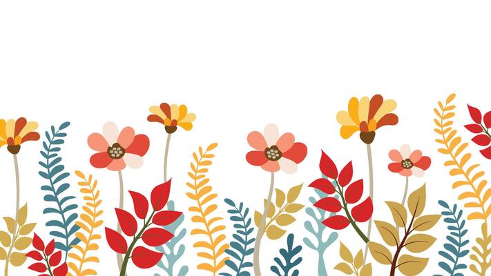 Abstract flower background design border frame