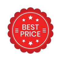 best price guarated label icon vector