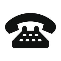 Old phone icon, Phone icon, Old vintage telephone symbol vector