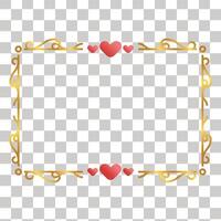 Golden photocall with heart design template vector