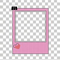 photocall frame design with pink frame template design vector