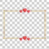 golden photocall with heart 3d vector