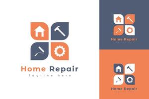 hogar reparar empresa logo vector