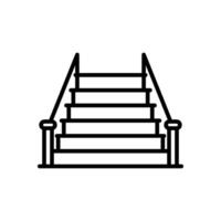 stairs line icon, isolated background vector