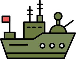 Embarcacion icono silueta ilustración Armada Ejército Embarcacion vector