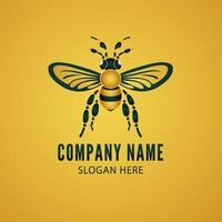 Bee Honey Logo Template 3d vector