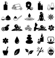 Spa icons set for health care concept vector