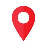 Red Map Marker. Location Pin isolated icon vector