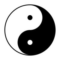 Flat isolated Yin Yang symbol vector