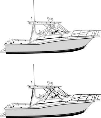Illustration of a fishing boat, printable on t-shirts and other objects.