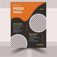 Creative And Professional Food Menu Design vector