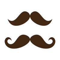 Mustache icon, logo. Simple illustration for father's day design. vector