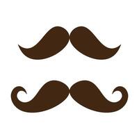 Bigote icono, logo. sencillo ilustración para del padre día diseño. vector