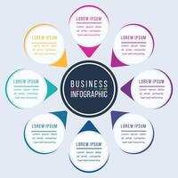 Infographic circle design 8 Steps, objects, elements or options information business infographic template vector