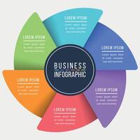 6 Steps Infographic business information 6 Steps, objects, elements or options infographics design template vector