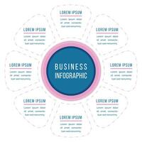Infographic circle design 8 steps, objects, options or elements business information vector