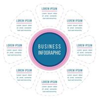 Infographic circle design 8 steps, objects, options or elements business information vector