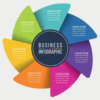 7 Steps Infographic business information 7 Steps, objects, elements or options infographics design template vector