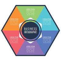 Infographic business design 6 Steps, objects, elements or options infographics design template for business vector