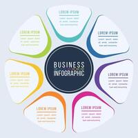 7 Steps Infographic business design 7 objects, elements or options infographic template for business information vector