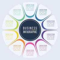 Infographic business design 10 steps, objects, elements or options infographic template for business information vector