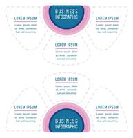 Business Infographic elements design 3 steps, objects, options or elements business information vector