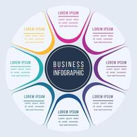 8 Steps Infographic business design 8 objects, elements or options infographic template for business vector