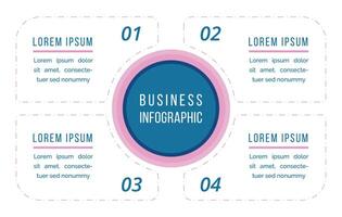 Infographic design 4 steps, objects, options or elements business information vector
