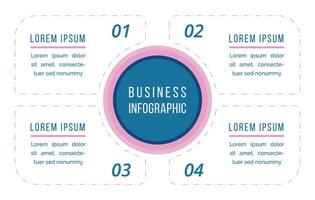 Infographic design 4 steps, objects, options or elements business information vector