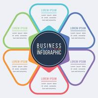 Infographic business design 6 Steps, objects, elements or options infographics design template for business vector