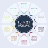 10 Steps Infographic business design 10 objects, elements or options infographic template for business vector