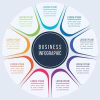 Infographic business design 9 Steps, objects, elements or options infographic template for business information vector