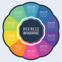 Infographic business template 10 Steps, objects, elements or options infographic design for business information vector