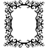 Decorative rectangle frame. Retro Neo tribal baroque ornament. design element vector