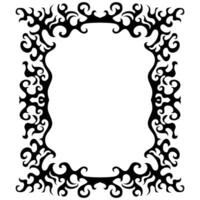 Decorative rectangle frame. Retro Neo tribal baroque ornament. design element vector