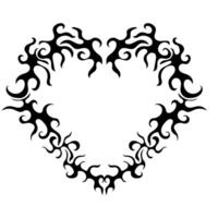 Decorative heart shaped frame. Retro Neo tribal baroque ornament. Design element vector