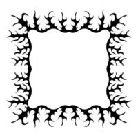 Decorative square frame. Retro Neo tribal baroque ornament. Design element vector