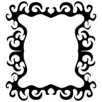 Decorative rectangle frame. Retro Neo tribal baroque ornament. design element vector