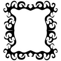 Decorative rectangle frame. Retro Neo tribal baroque ornament. design element vector