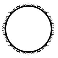 Decorative circle frame. Retro Neo tribal baroque ornament. design element vector