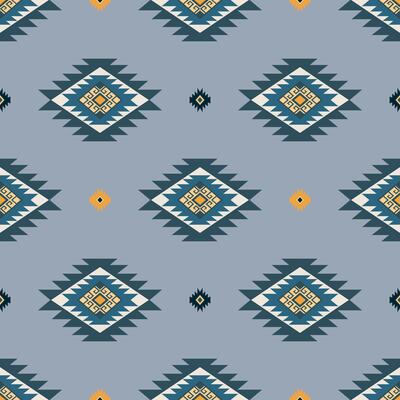 Ethnic tribal traditional geometric rhombus square zig zag shape seamless pattern brown cream color background. Use for fabric, textile, interior decoration elements, upholstery, wrapping. Pro