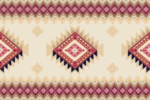 Ethnic tribal traditional geometric rhombus square zig zag shape seamless pattern brown cream color background. Use for fabric, textile, interior decoration elements, upholstery, wrapping. Pro vector